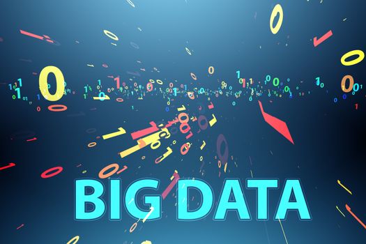 Big data and data mining concept illustration  - 3d rendering