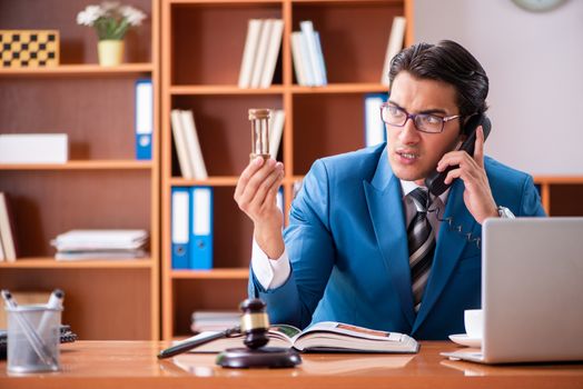 Lawyer working in the office