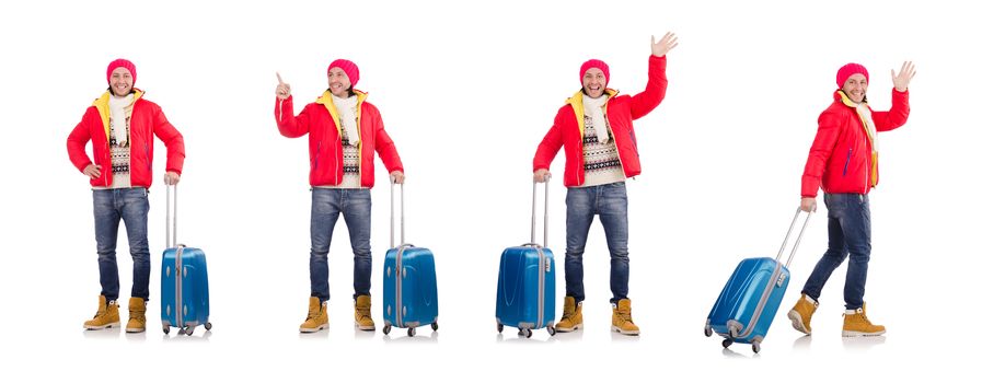 Man preparing for winter vacation