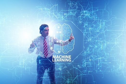 Machine learning concept as modern technology