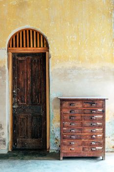 A ancient door,classical architecture building detail