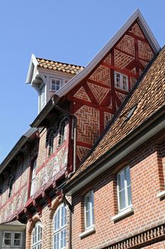 Half-timbered house in Lueneburg, Lower Saxony, Germany.