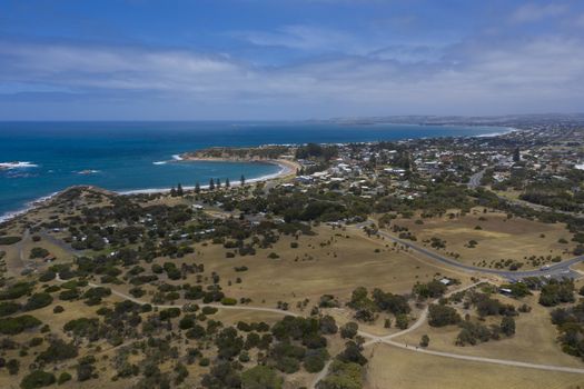 Aerial view of the Great Australian Bight in regional South Australia in Australia