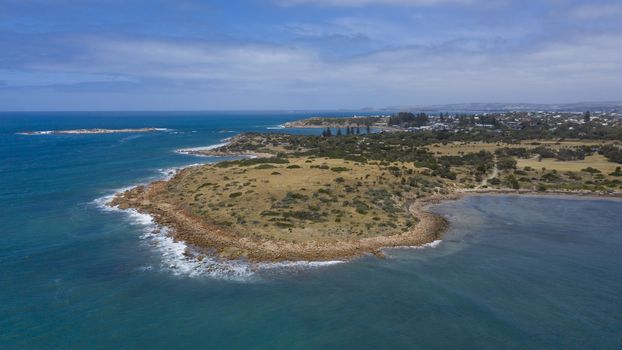 Aerial view of the Great Australian Bight in regional South Australia in Australia