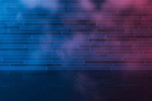 Brick background with haze effect, 3d rendering. Computer digital drawing.