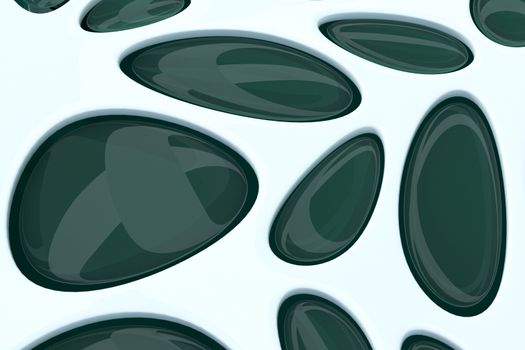 Organic green gems background, 3d rendering. Computer digital drawing.