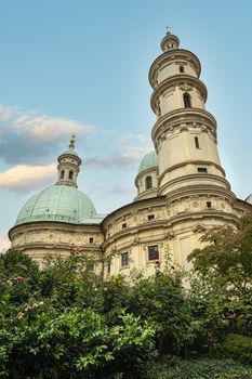 Graz, Austria. August 2020. Panoramic view of the Mausoleum of Emperor Ferdinand II.