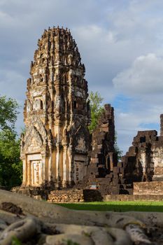 Phra Phai Luang Temple Is a temple for Theravada Buddhist monks Under the Maha Nikai Located in the Sukhothai Historical Park Art is Khmer Bayon style. : SUKHOTHAI,THAILAND - JULY,01,2018