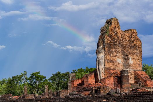 Phra Phai Luang Temple Is a temple for Theravada Buddhist monks Under the Maha Nikai Located in the Sukhothai Historical Park Art is Khmer Bayon style. : SUKHOTHAI,THAILAND - JULY,01,2018