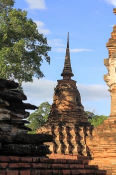 Wat Mahathat is a temple in Sukhothai town since ancient times. And is the temple of Sukhothai Kingdom Wat Mahathat is located in the Sukhothai Historical Park. :SUKHOTHAI,THAILAND-JULY,01,2018