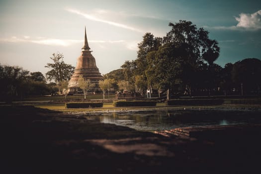 Wat Mahathat is a temple in Sukhothai town since ancient times. And is the temple of Sukhothai Kingdom Wat Mahathat is located in the Sukhothai Historical Park. :SUKHOTHAI,THAILAND-JULY,01,2018