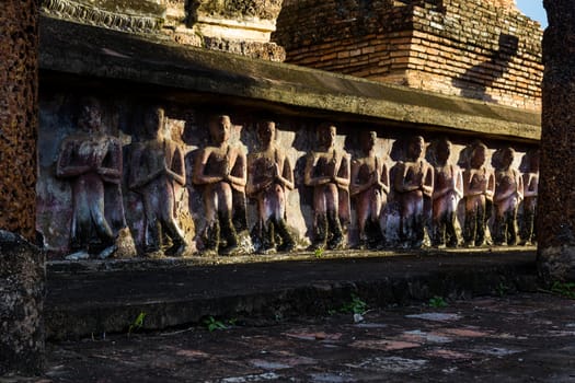 Wat Mahathat is a temple in Sukhothai town since ancient times. And is the temple of Sukhothai Kingdom Wat Mahathat is located in the Sukhothai Historical Park. :SUKHOTHAI,THAILAND-JULY,01,2018