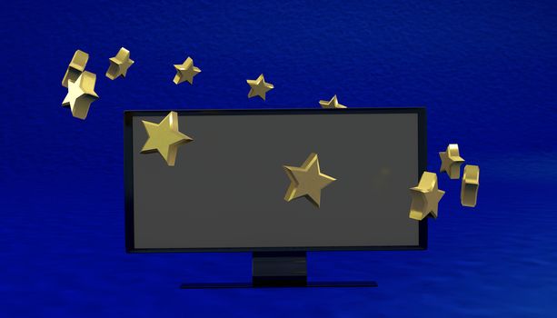 tv broadcast and content eu regulations concept 3d rendering on blue background