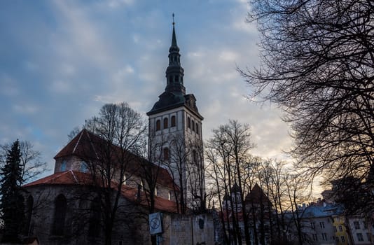 April 20, 2018, Tallinn, Estonia. St. Olaf's Church in Tallinn.
