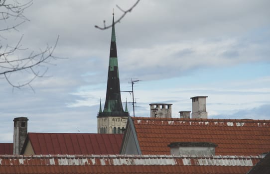 April 19, 2018, Tallinn, Estonia. Streets of the old city in Tallinn.