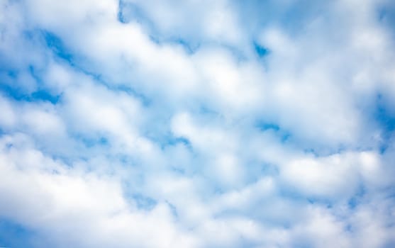 Background of white clouds in a blue sky