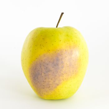 A bad apple isolated on a white background.