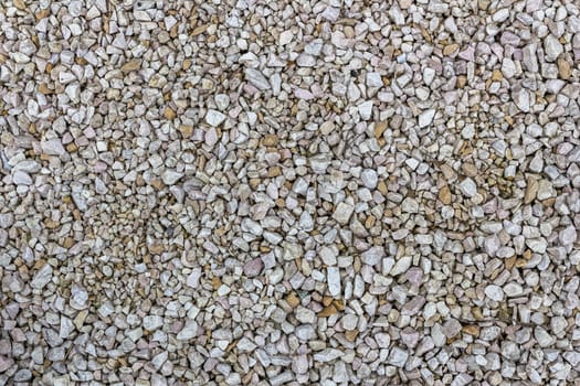Horizontal view composed of gravel and small stones yellow.