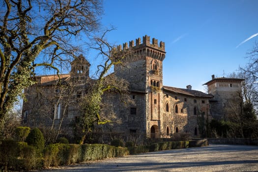 An ancient castle in northern Italy, dating from the Middle Ages.