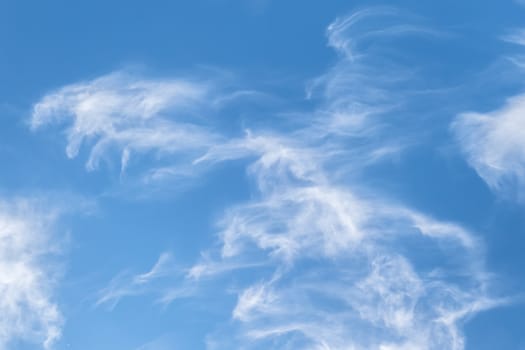 Blue sky with white clouds -- natural background
