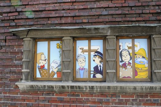 Comic strip seen in Schwerin, Germany.