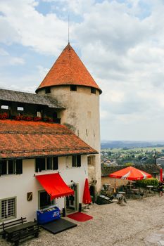 A photo around Bled Castle near Lake Bled township in Bled, Slovenia, Europe