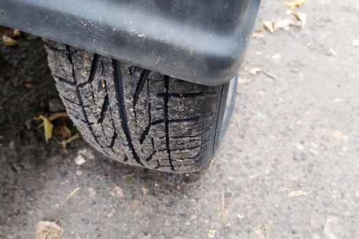 car rear right wheel close-up