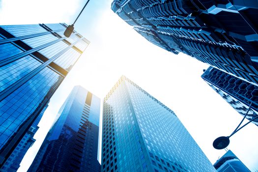 Modern business skyscrapers with high buildings, architecture to the sky, business concept.