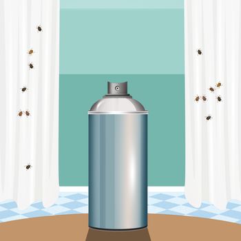 illustration of pesticide for bedbugs