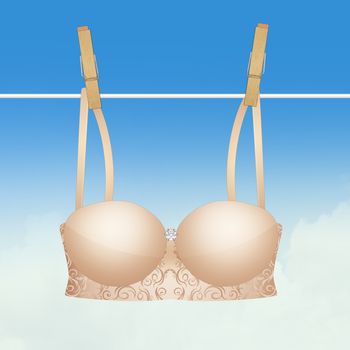 illustration of flat bra