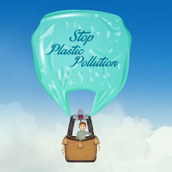 illustration of Stop plastic pollution