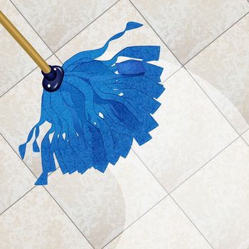 illustration of floor cleaning brush