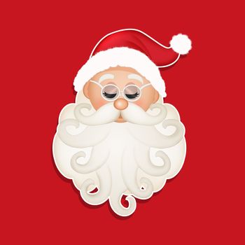 funny illustration of Santa Claus