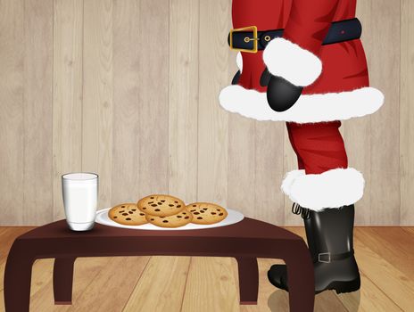 biscuits and milk for Santa Claus