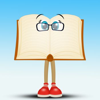 illustration of funny notebook