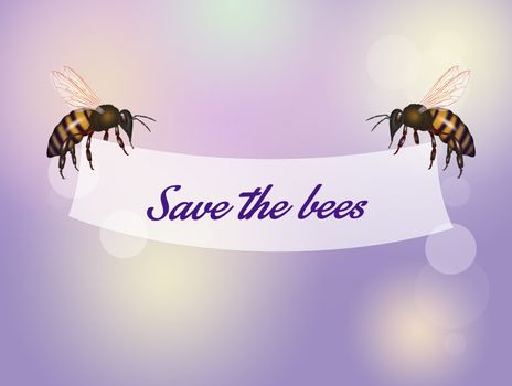 illustration of the importance of bees for the planet