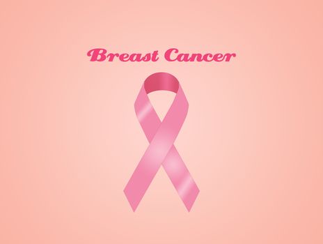 illustration of pink ribbon for breast cancer