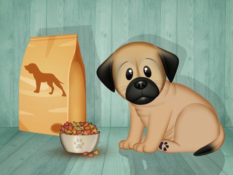 illustration of food for dogs