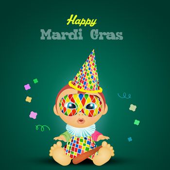 illustration of happy Mardi Gras