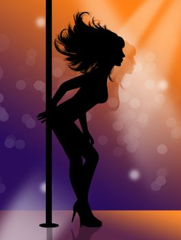 illustration of Lap dance girl