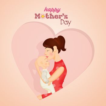 cute illustration of mother day