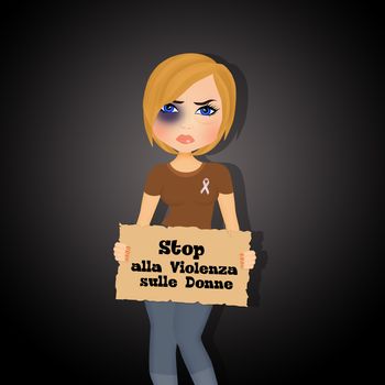 illustration of stop violence against women