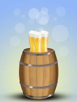 illustration of beer barrel