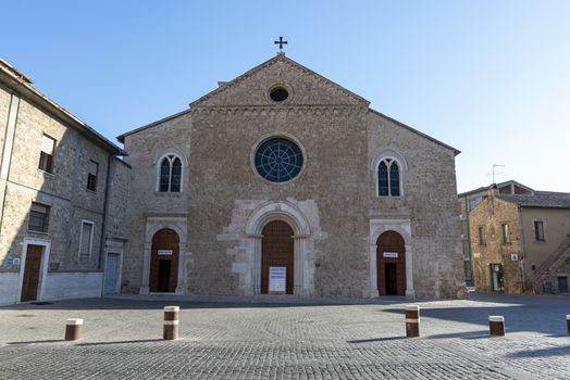 terni,italy august 21 2020:San Francesco church in square San Francesco Terni