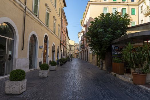 terni,italy august 21 2020:Via Fratini in the center of Terni