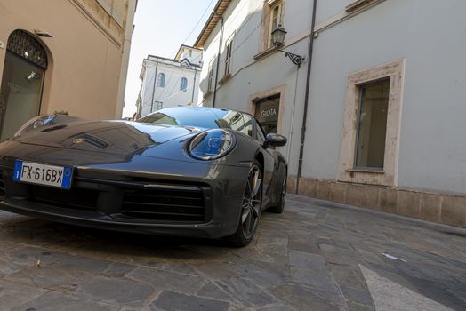 terni,italy august 21 2020:Porsche luxury sports car parked