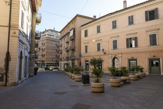 terni,italy august 21 2020:Beginning of via Corso, the old historical part of Terni