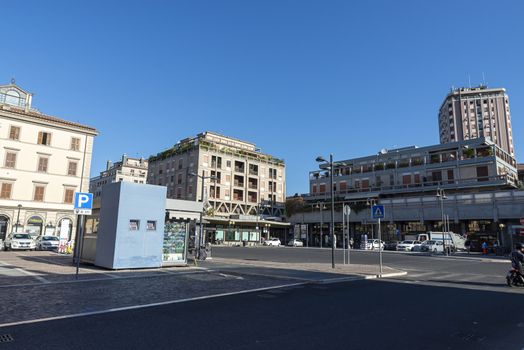 terni,italy august 21 2020:Piazza Valnerina in the center of the city of Terni