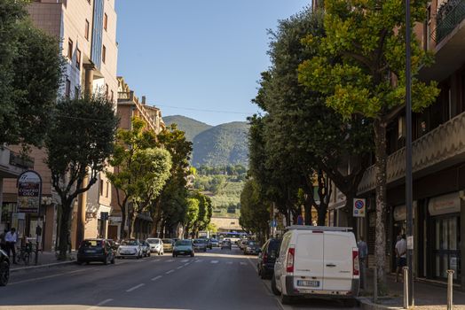 terni,italy august 21 2020:street of Terni center station