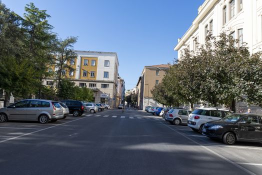 terni,italy august 21 2020:street Primo Maggio in the center of Terni